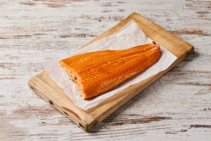 Fire Roasted Hot Smoked Salmon - Half or Whole