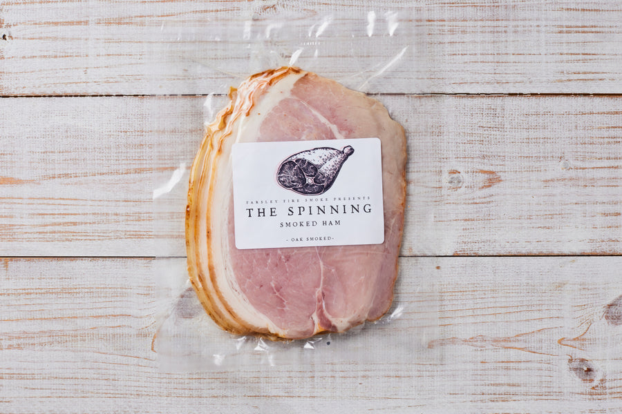 Portion of Premium Fire Roasted Sliced Ham